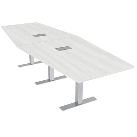 Skutchi Designs 45 in W, 144 in L, 29 in H, Engineered Wood Top, White HAR-HEX.IR-46x143-T-ELEC-WHCYPRESS